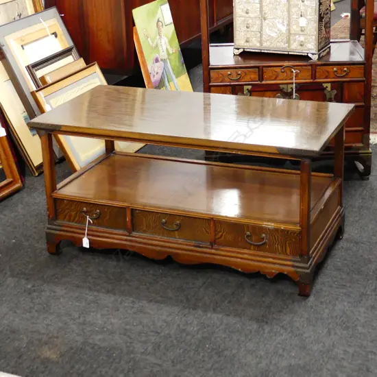 KOREAN 3 DRAWER CABINET WITH SHELF L 1000 MM