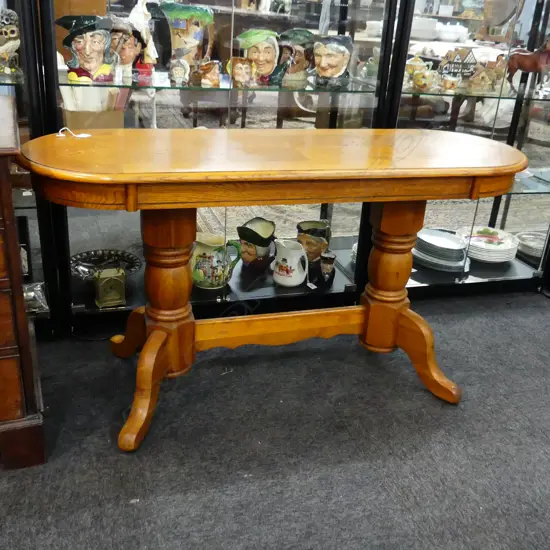 SOFA TABLE w. PARQUET TOP 1270x435x670mm