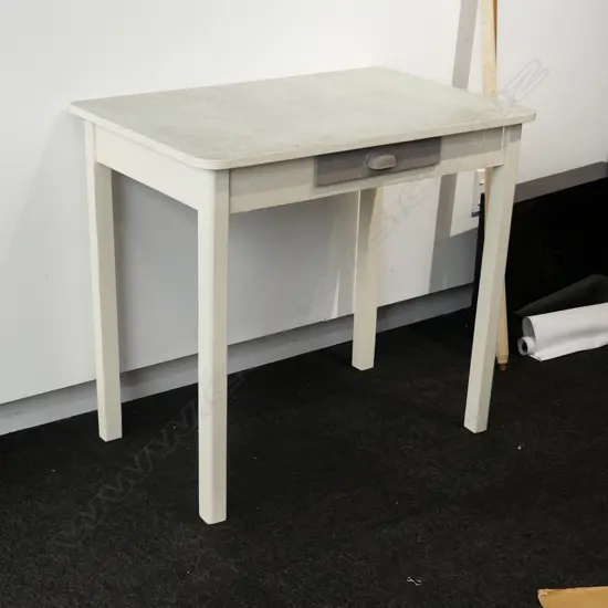 HAND PAINTED & WAXED SMALL DUTCH KITCHEN TABLE (w. FROTTAGED PAINTED TOP)  840 X 550 X 700 MM