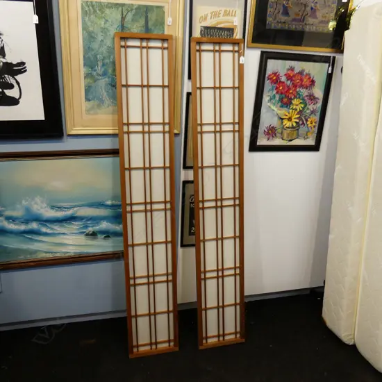 PAIR JAPANESE SLIM SHOJI PANELS 1815 x 295mm