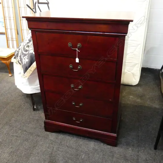 EMPIRE STYLE 5 DRAWER TALLBOY 840x460x1225mm