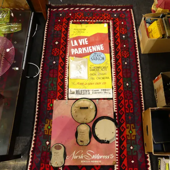 VINTAGE POSTER 'LA VIE PARISIENNE' 915x455mm + NORSK STALPRESS DISPLAY BOTH AF - BORER