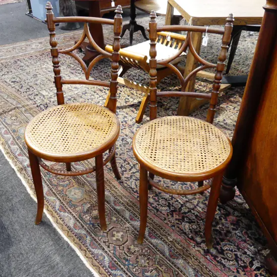 PR BENTWOOD CHAIRS w. CANE SEATS