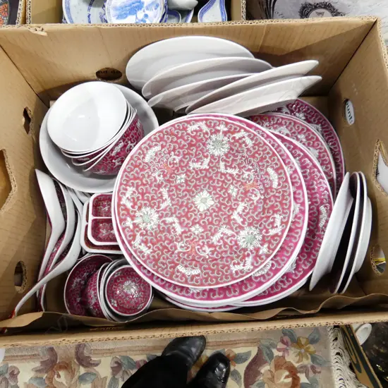 BIG BOX RED CHINESE DINNER SET 
