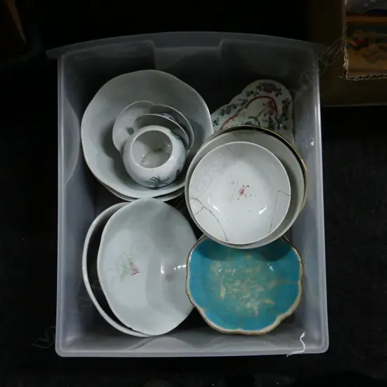 CRATE VINTAGE ORIENTAL CHINA, SOME A/F