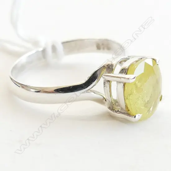 CITRINE & 925 SILVER RING SIZE Q