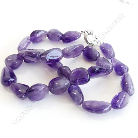 AMETHYST BEAD NECKLACE 