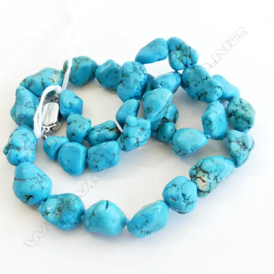 TURQUOISE STONE BEAD NECKLACE 