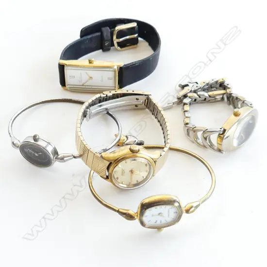 5 LADIES DRESS WATCHES: CHRISTIAN BERNARD + SEIKO ETC