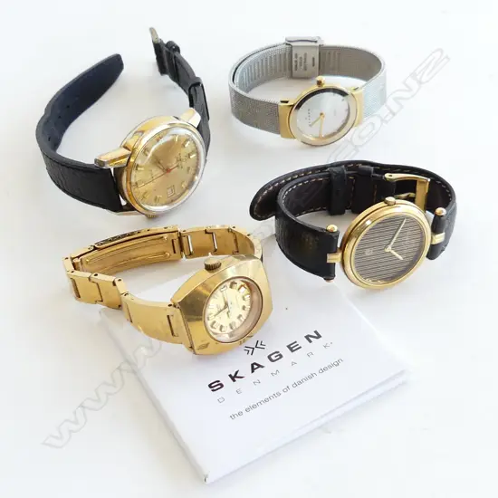 4 WRISTWATCHES MENS & WOMANS. VINTAGE & MODERN