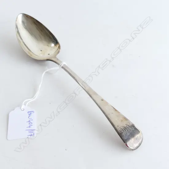 GEORGIAN STG SILVER TABLE SPOON LONDON 1803 69 GRAMS