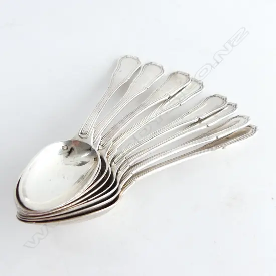 8 CONTINENTAL SILVER TEASPOONS 190 GRAMS 