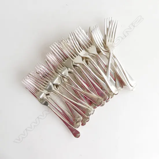 36 SILVER PLATED LUNCH FORKS MADE IN ENGLAND