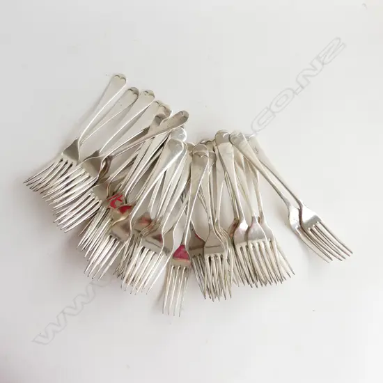 36 SILVERPLATED DINNER FORKS MADE IN ENGLAND