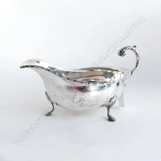 ANGLO INDIAN SILVER SAUCE BOAT - HAMILTON & CO. 278 GRAMS