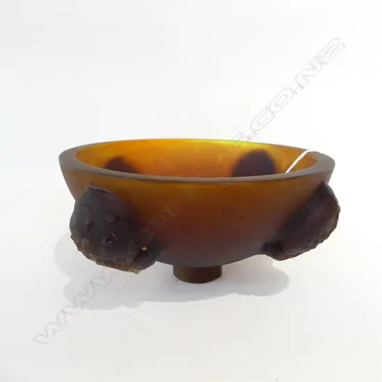 SUSAN LOUIE - CAST GLASS BOWL 'FRUITS OF LIFE' DIA. 220MM