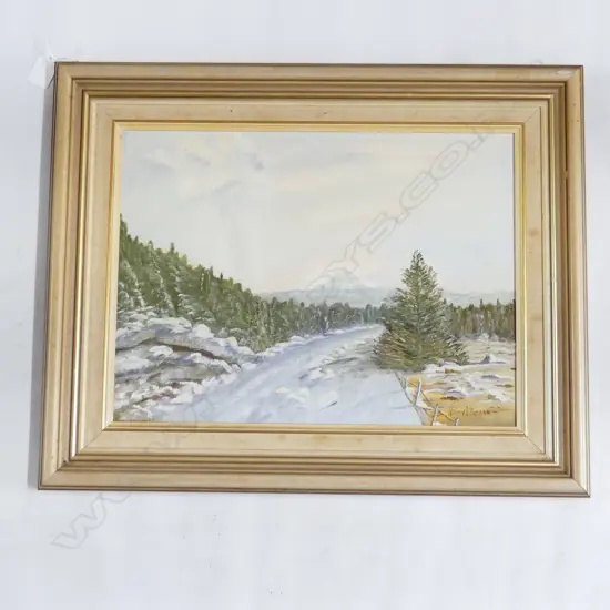 OIL ON BOARD DESERT ROAD SIGNED HARRY PETERS H430 W530MM