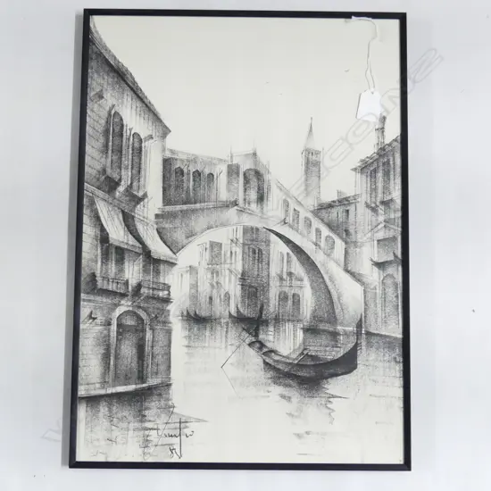 ETCHING VENICE CANAL 1983 L500 W360MM