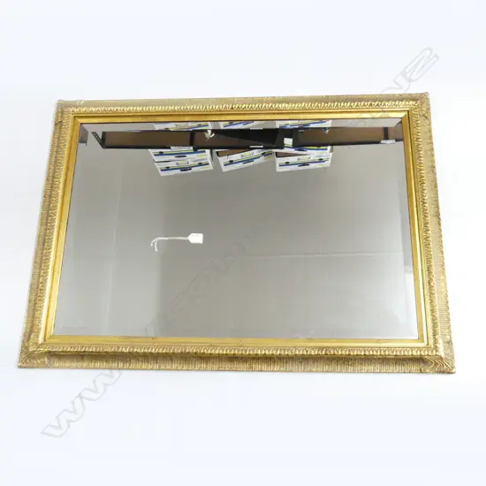 LARGE GILT FRAMED BEVELED MIRROR 760x1065mm