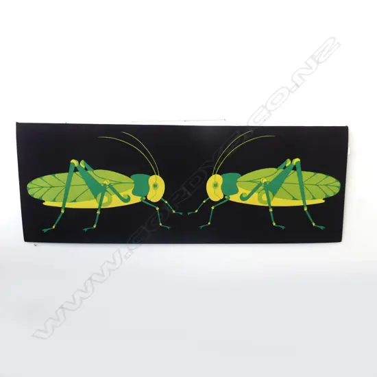 LG VINTAGE GRASSHOPPER FABRIC SCREENPRINT BY ELNA VOSS HELLWIG FOR INTAIR FINLAND 560x1530mm