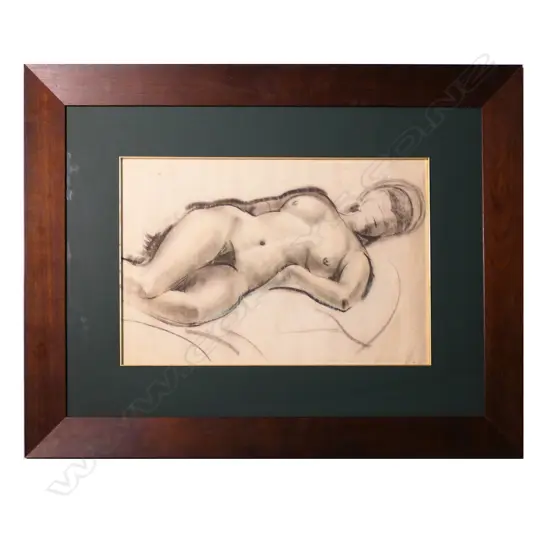 JOHN WEEKS - CHARCOAL NUDE W/ HIGHLIGHTS 235 X 510MM