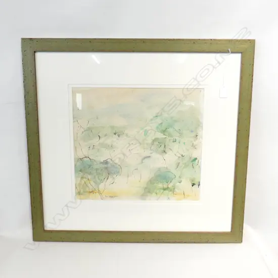 TUI MCLAUCHLAN (NZ 1915-2004), UNTITLED ABSTRACT LANDSCAPE, W/C ON PAPER, SIGNED & DATED 1995 355x395mm