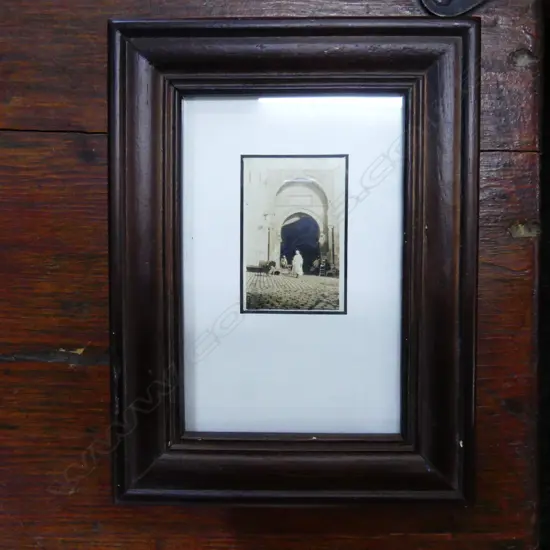 JOHN WEEKS - FRAMED ALBUMEN PHOTOGRAPH MOROCCAN MARKET 65 X 50MM