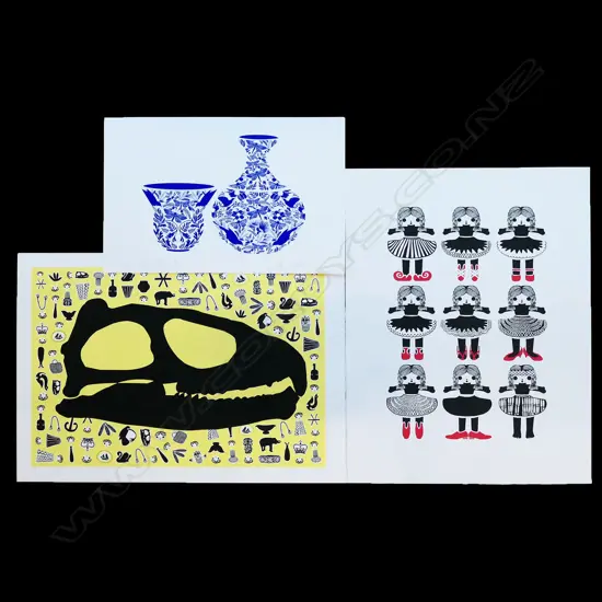 3 PENNY STOTTER SCREENPRINTS; 'PRECIOUS VESSELS 2' A/P 2011 290x380mm + 'WHAT SHOES TO CHOOSE' (UNMARKED) + 1 OTHER
