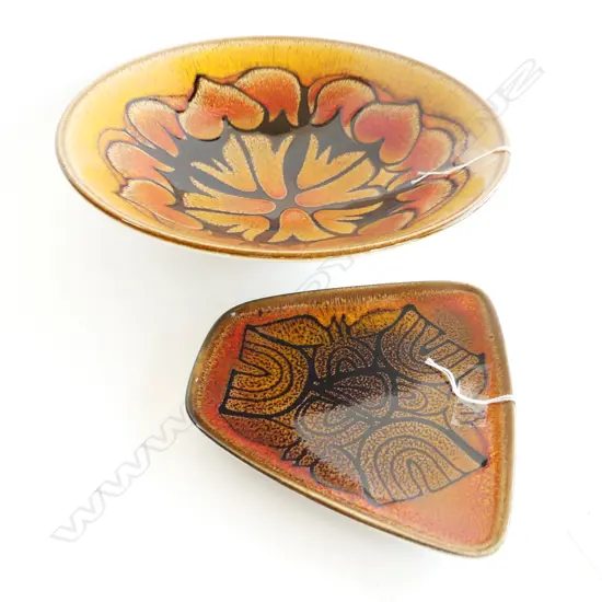 POOLE AEGEAN PATTERN BOWL + SMALL DISH D 260 MM