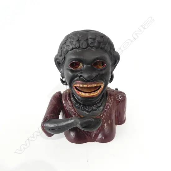 REPRODUCTION CAST IRON DINAH MONEY BANK H.160mm