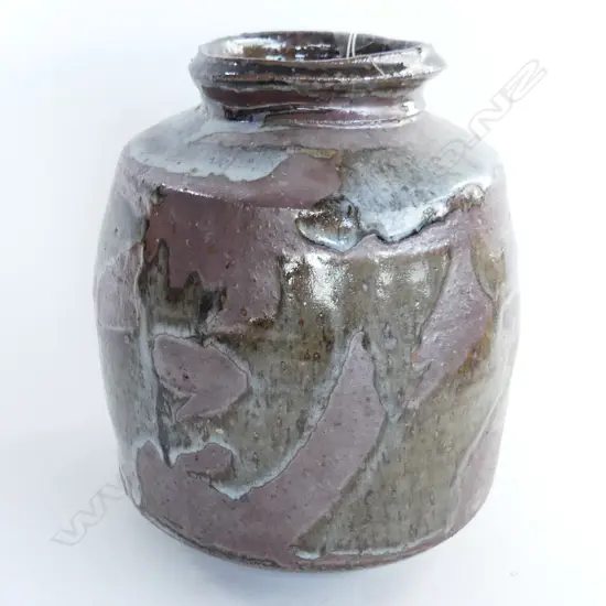 POSSIBLY LEN CASTLE EARLY POTTERY VASE GREY GLAZE