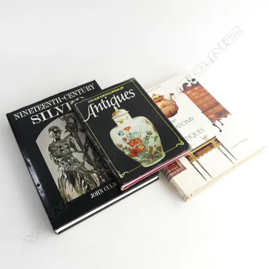 3 ANTIQUE REF BOOKS 19TH CENT SILVER ETCL300 W230 MM LARGEST