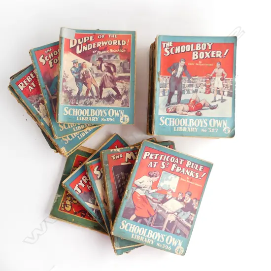 SCHOOLBOYS’ OWN’’ LOT OF 19 VINTAGE PAPER BOOKS