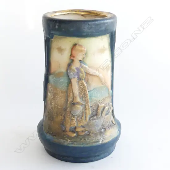 ART NOUVEAU AMPHORA FIGURAL VASE H190MM