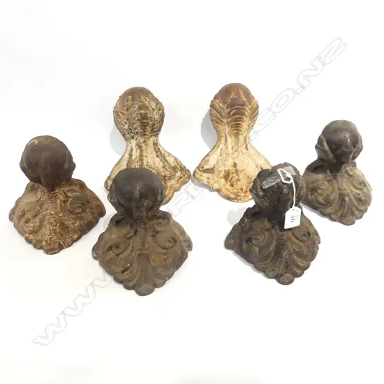 6 ANTIQUE CAST IRON BATH FEET (4+2) H.150 / 220mm