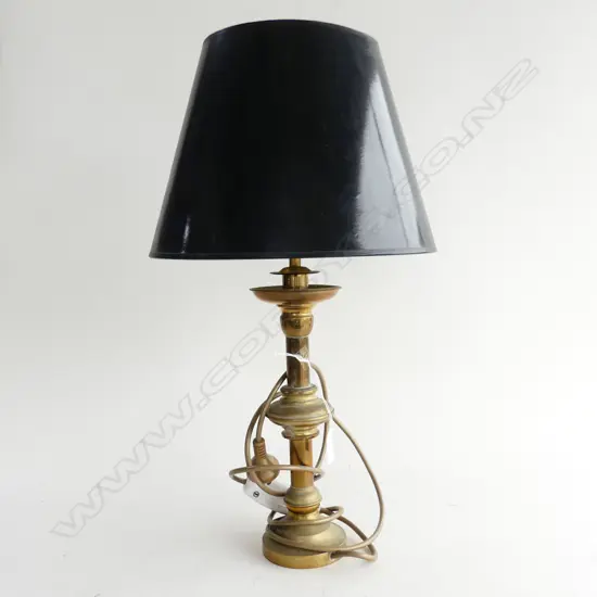 BRASS CANDLESTICK TABLE LAMP H450MM