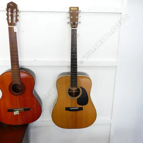 VINTAGE JAPANESE ACOUSTIC GUITAR MORRIS. W-25. rosewood fret board