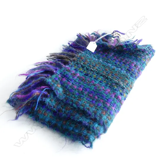 NZ MOHAIR WOOL LABLED SCARF 1M400MM