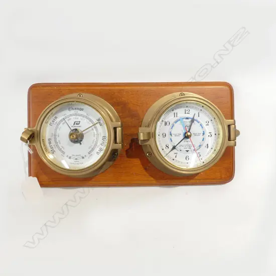 WALL BAROMETER & TIDE CLOCK 300x150mm