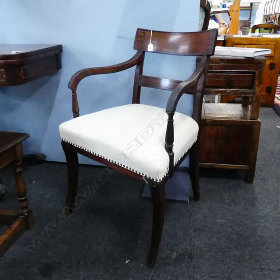 A REGENCY MAHOGANY ARMCHAIR