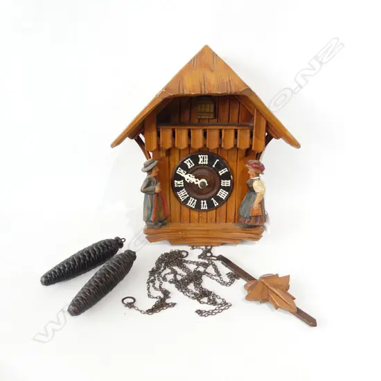 VINTAGE WOODEN CUCKOO CLOCK H.300mm
