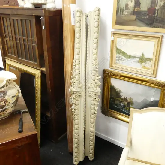 PR PAINTED CARVED WOODEN PELMETS L.1770mm