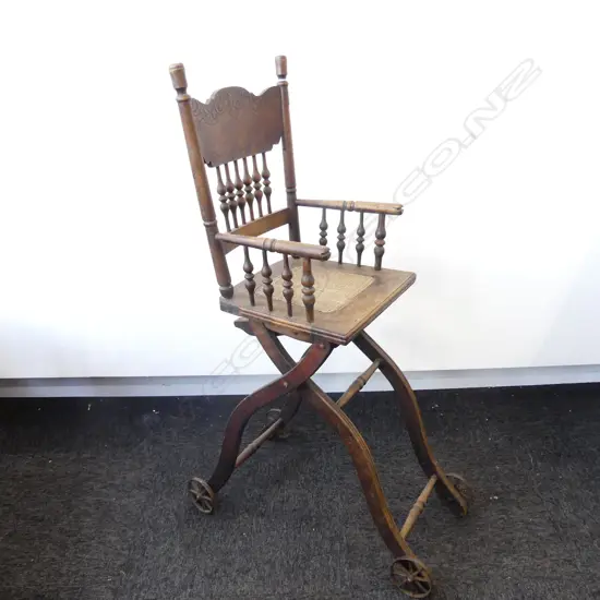 EDWARDIAN METAMORPHIC HIGH CHAIR 