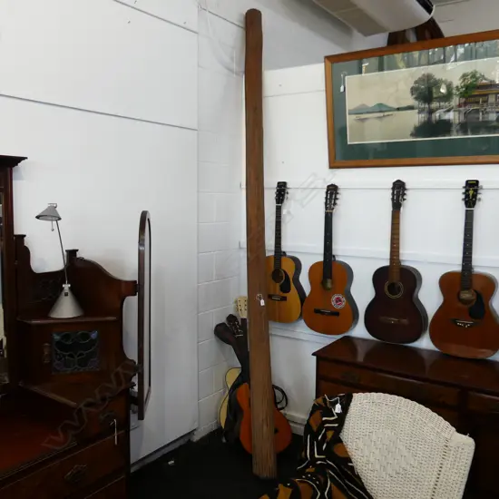 An old Japanese cedar wood tokobashira post from a traditional tea ceremony room,