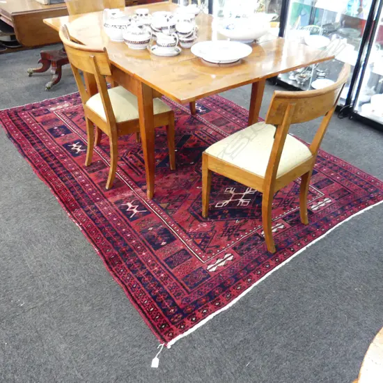 HAND KNOTTED WOOL PILE AFGHAN BALUCHI RUG 2600x1730mm