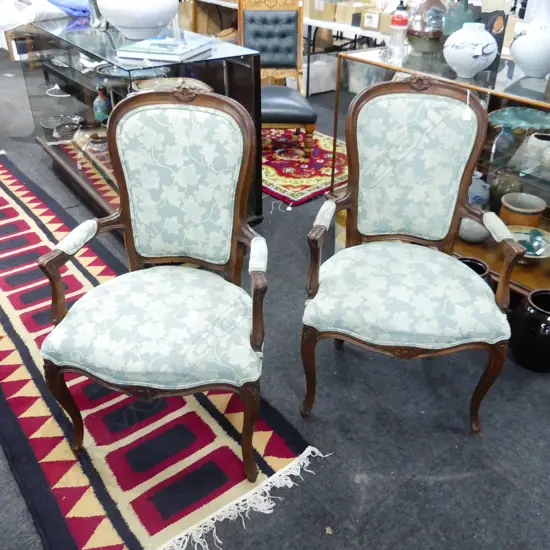 PR FRENCH BERGERE ARM CHAIRS