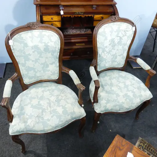 PR FRENCH BERGERE ARM CHAIRS