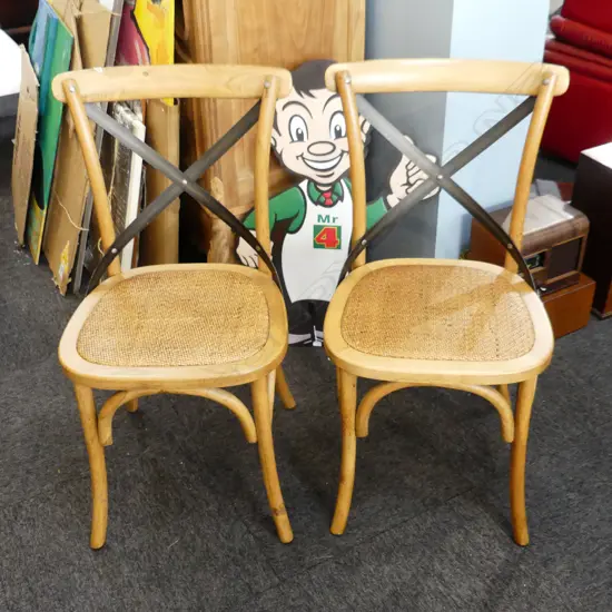 PR MODERN CROSS BACK DINING CHAIRS