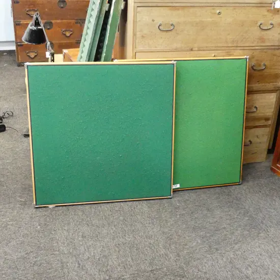 2 FOLDING SQUARE GAMES TABLES - GREEN BAIZE TOP 730x730mm