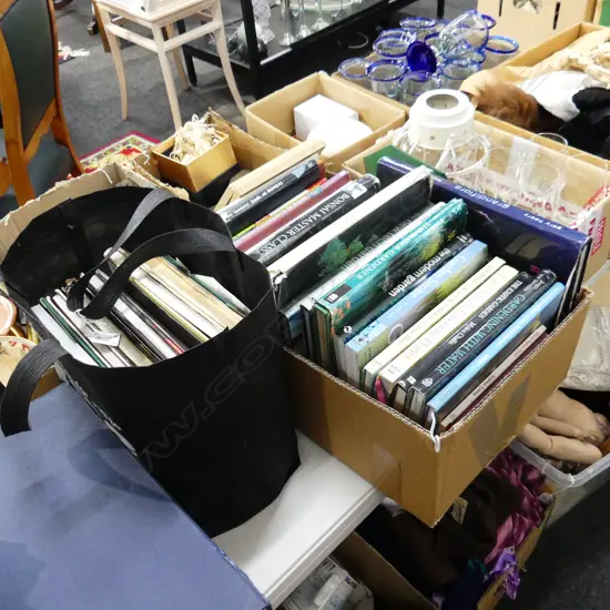 2 BOXES OF GARDENING BOOKS; ZEN / JAPAN / BONSAI / ETC (box + bag)